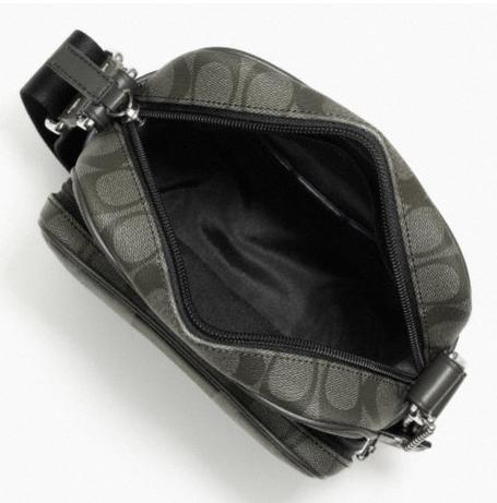 กระเป๋าผู้ชายสะพาย COACH HERITAGE FLIGHT BAG F70589 BLACK CHARCOAL รูปที่ 3