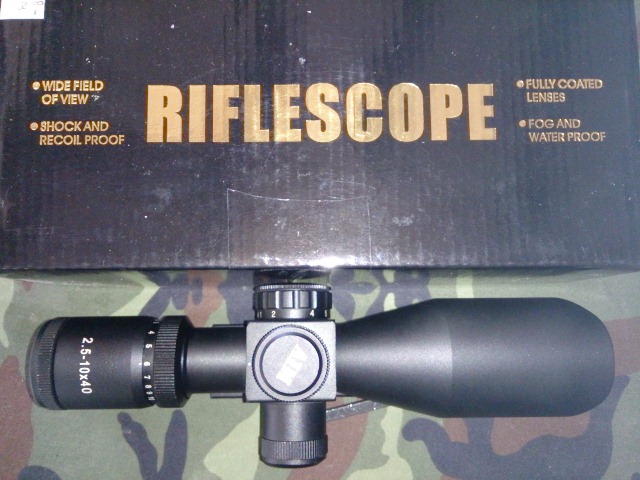 ขายถูก กล้องเล็ง Riflescope 2.5-10x40 ขาย 2200 รูปที่ 1