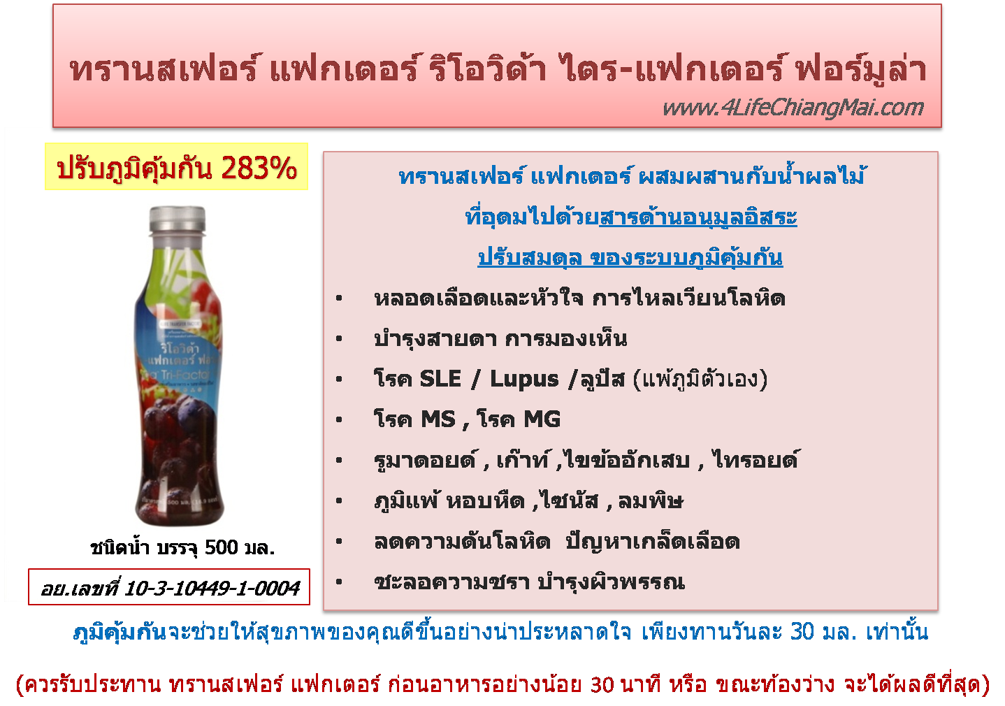 ทรานสเฟอร์ แฟกเตอร์ ริโอวิด้า ไตรแฟกเตอร์ รูปที่ 3