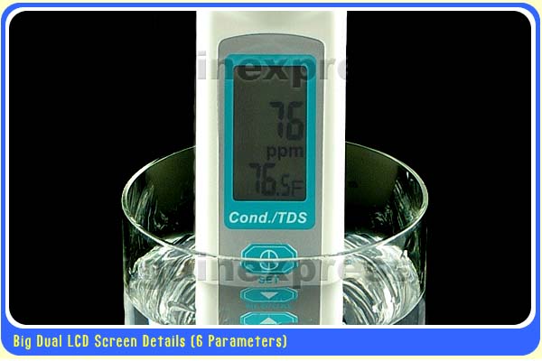 ขายเครื่องวัดค่าอีซี EC, TDS, อุณหภูมิ 3in1 ในตัวเดียว สำหรับปลูกผักไฮโดรโปนิกส์ ฟรี! น้ำยาสอบเทียบ 1413uS, 5.00mS รูปที่ 7