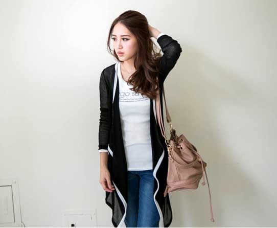 *พร้อมส่ง TOKYO FASHION 2026953* Cardigan - Black รูปที่ 1