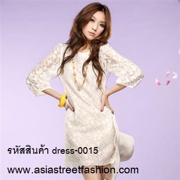 dress เดรสเกาะอกผ้าลูกไม้แต่งระบายที่อก ใส่ไปงานแต่งงาน กระโปรงผ้ายืดสีชมพูแต่งเงินวิบวับ ทับด้วยผ้ามุ้งชั้นนอก ใส่ออกงานสวยมากค่ะ Asia Street Fashion (พร้อมส่ง)  รูปที่ 2