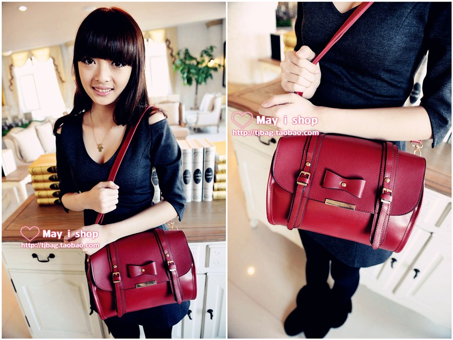 กระเป๋าแฟชั่น TJ Bag สีแดง พร้อมส่ง รูปที่ 2
