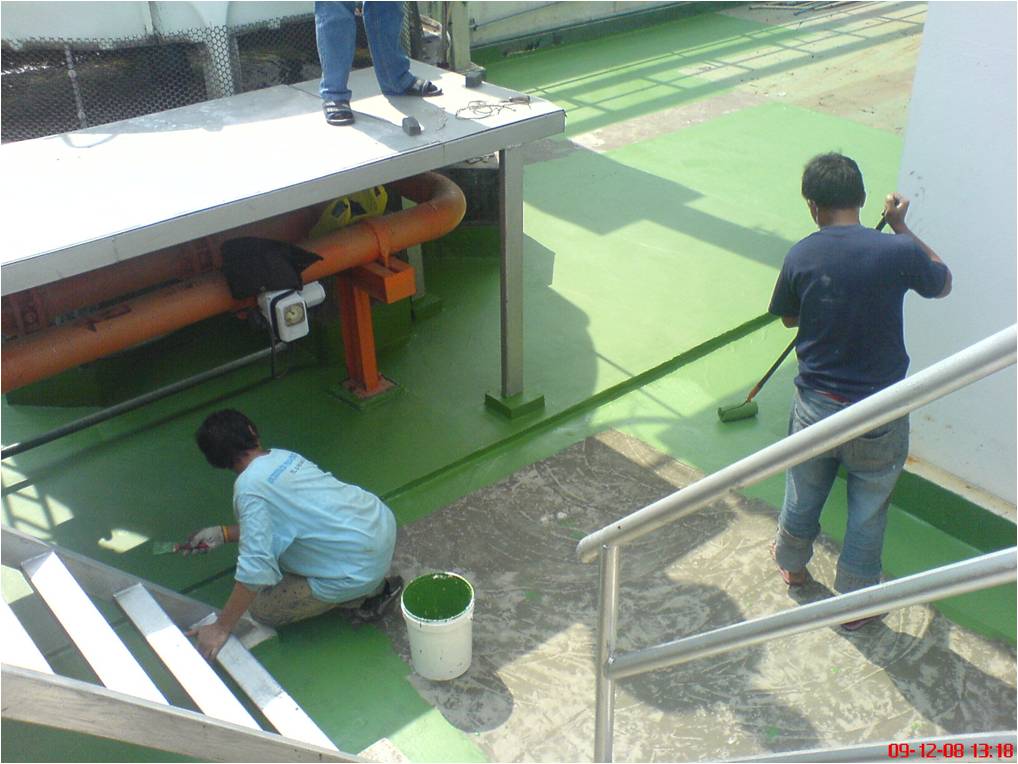 K 15 PLUS POLYURETHANE น้ำยาป้องกันการรั่วกันซึม ผลิตภัณฑ์ polyurethane สูตรน้ำ ป้องกันน้ำรั่วซึม,ลดอุณหภูมิใต้หลังคา,ทนต่อน้ำขังได้โดยไม่เปื่อยยุ่ย รูปที่ 7