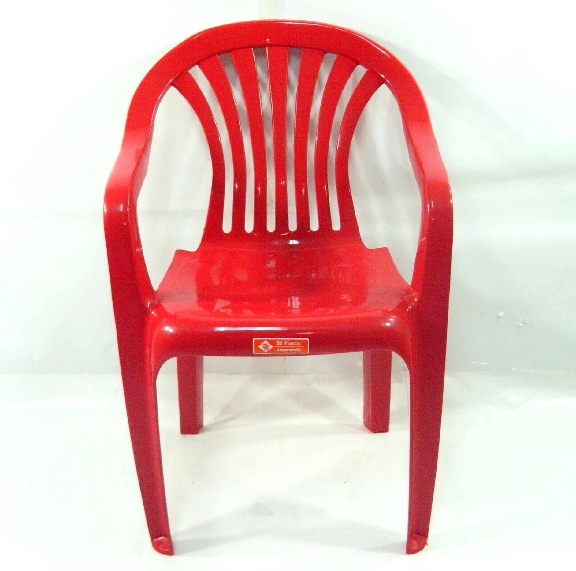 เก้าอี้พลาสติก มีที่พิงหลัง มีที่ท้าวแขน รุ่น999 อย่างหนา  รูปที่ 1