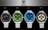 รูปย่อ H09 SHARK LCD Analog Date Day Stopwatch Men Stainless Steel Sport Quartz Watch GBH รูปที่7