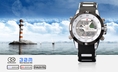 SH07 SHARK Analog Digital Date Dispaly Mens Sport Quartz Rubber Military Watch + Box