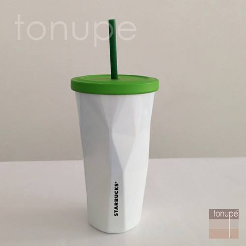ขาย แก้ว Starbucks - Stainless Steel Chiseled Tumbler - White, 16 fl oz รูปที่ 1
