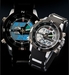 รูปย่อ SH07 SHARK Analog Digital Date Dispaly Mens Sport Quartz Rubber Military Watch + Box รูปที่2