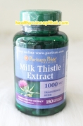 Milk Thistle Silymarinบำรุงตับ,เพิ่มกลูตาไธโอนในร่างกาย1000 mg.180softgels ยี่ห้อพูริแทนไพร์มของแท้จากอเมริกา