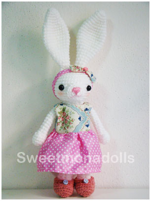 Tinny Bunny ตุ๊กตาถักไหมพรมกระต่ายน่ารัก รูปที่ 2