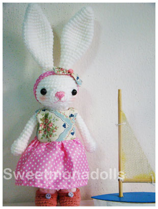 Tinny Bunny ตุ๊กตาถักไหมพรมกระต่ายน่ารัก รูปที่ 1
