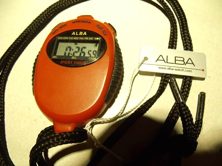 นาฬิกาจับเวลา Stop Watch Sport Timer ALBA Stopwatch สีแดง รุ่น AXA31ZX รูปที่ 1