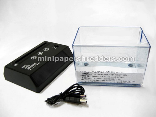 เครื่องทำลายเอกสารพกพาต่อ usb ลดราคาโดย minipapershredders.com รูปที่ 1