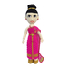 รูปย่อ  ตุ๊กตาโครเชต์ เด็กหญิงใส่ชุดไทยสีชมพูเหลือบทอง สูง 71 cm.  รูปที่4