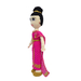 รูปย่อ  ตุ๊กตาโครเชต์ เด็กหญิงใส่ชุดไทยสีชมพูเหลือบทอง สูง 71 cm.  รูปที่5
