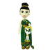 รูปย่อ ตุ๊กตาโครเชต์เด็กหญิงชุดไทยสีเขียวเหลือบทอง สูง 71 cm. รูปที่2