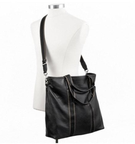 กระเป๋าผู้ชาย COACH รุ่น HERITAGE WEB LEATHER UTILITY TOTE  F70560 รูปที่ 4