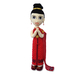 รูปย่อ ตุ๊กตาโครเชต์ เด็กหญิงใส่ชุดไทยสีแดงเหลือบทอง สูง 71 cm. รูปที่4
