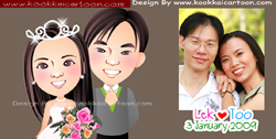 รับทำการ์ตูนงานแต่ง แนวสมจริง น่ารัก ล้อเลียนโดยทีมงานมืออาชีพ รูปที่ 7