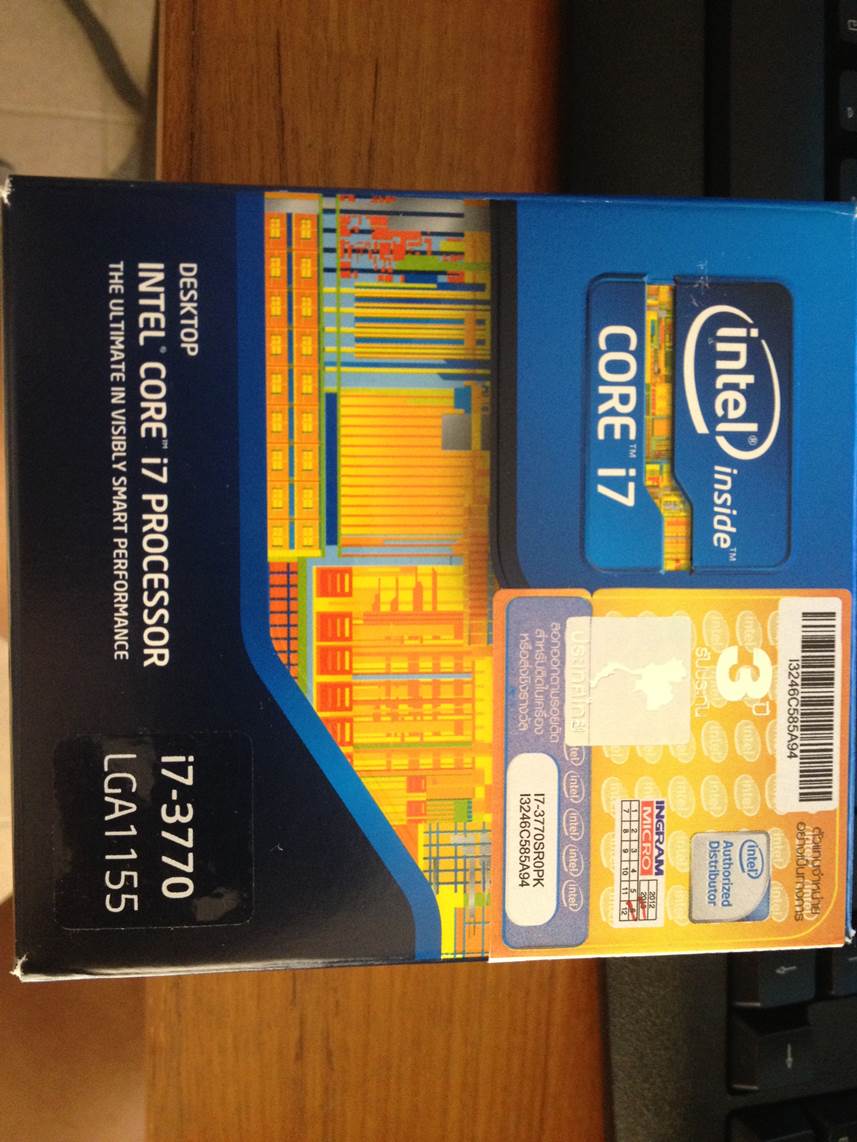 Intel i7 - 3770, 3.40 GHz , 8MB Cache, LGA1155, 77W พร้อมซิ้ง รูปที่ 1