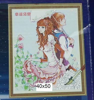 (ขาย) DIY ภาพสีน้ำมัน ขนาด 20*30 CM และ ขนาด 40*50 CM ทำเองง่าย จัดส่งฟรี!!!! รูปที่ 6