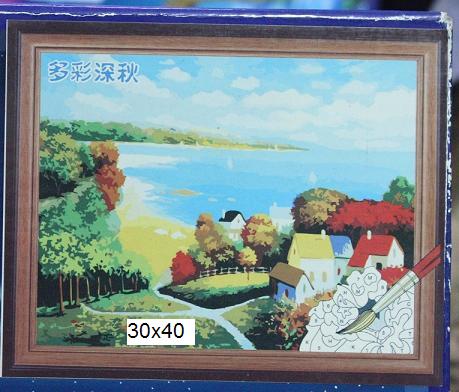 (ขาย) DIY ภาพสีน้ำมัน ขนาด 20*30 CM และ ขนาด 40*50 CM ทำเองง่าย จัดส่งฟรี!!!! รูปที่ 4