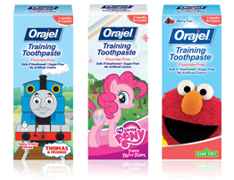 ยาสีฟันสำหรับเด็ก Orajel Toddler Training Toothpaste (ไม่มีส่วนผสมของฟลูออไรด์) จากอเมริกาค่ะ รูปที่ 1