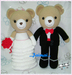 รูปย่อ ตุ๊กตาหมีถักแต่งงาน รูปที่1