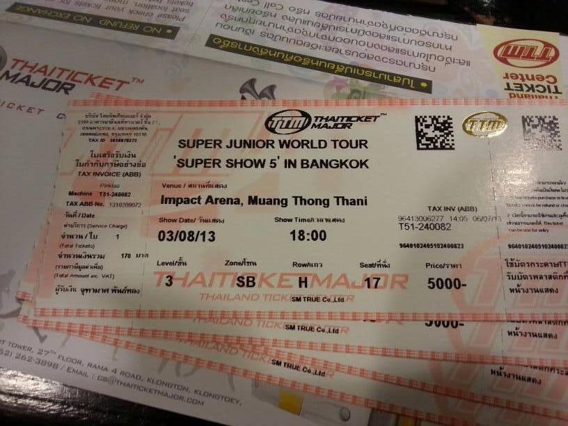 ขายบัตร Super Junior Super Show 5 รูปที่ 1