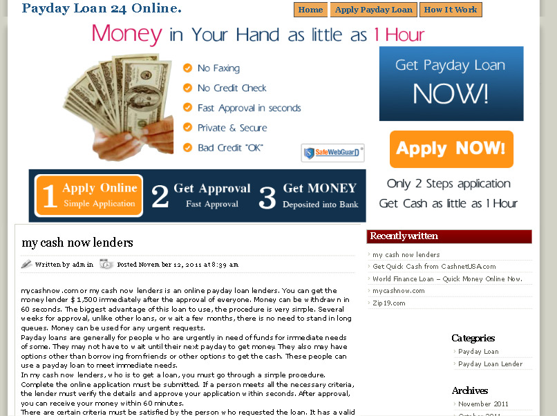 payday loan online 24 hour, no faxing required, no credit check. รูปที่ 1