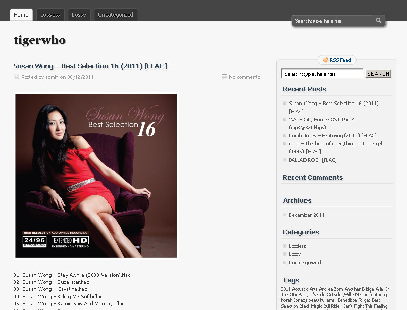 แหล่งดาวน์โหลดเพลงใหม่ เก่า  คุณภาพสุดยอดระดับ Lossless flac ทั้งนั้น รูปที่ 1