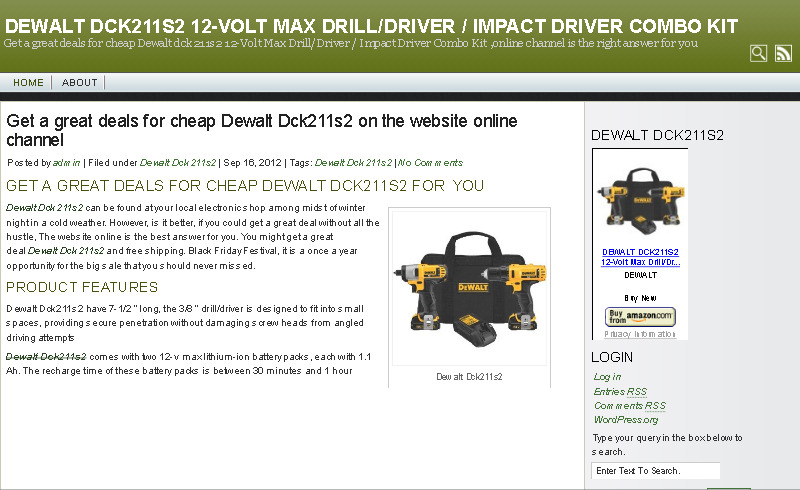 Dewalt dck211s2 12-volt max drill/driver / impact driver combo kit  รูปที่ 1