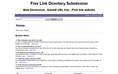 Free link directory submission - Submit URL free - SEO Directory