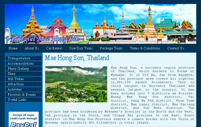 VR Travel Mae Hong Son, the travel agent in Mae Hong Son province, northern Thailand รูปที่ 1