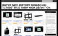 buyer guid history panasonic tcp50gt30-50 1080p high definition plasma tv