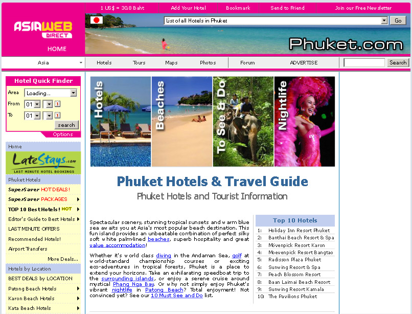 phuket hotels & travel guide - phuket hotels and tourist information รูปที่ 1