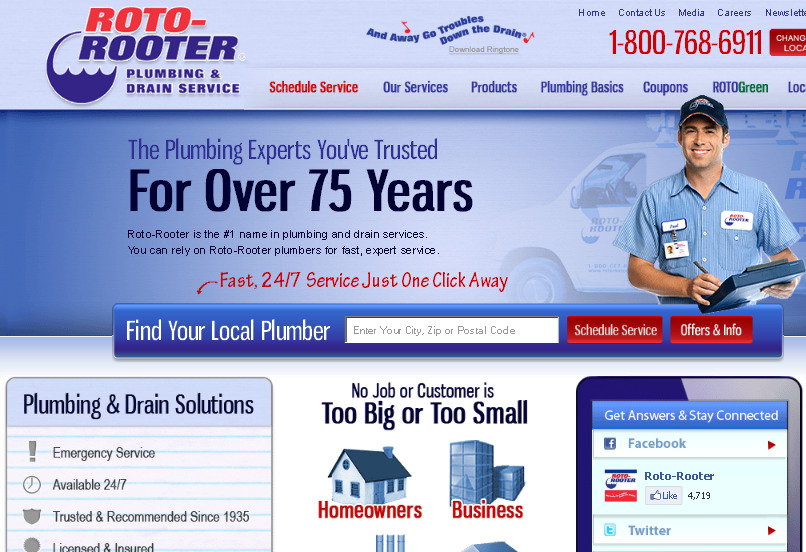 roto-rooter drain cleaning & plumbing service: your local plumber รูปที่ 1