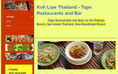 tiger restaurants and bars on the pattaya beach, lipe island thailand. great food & lower price. 