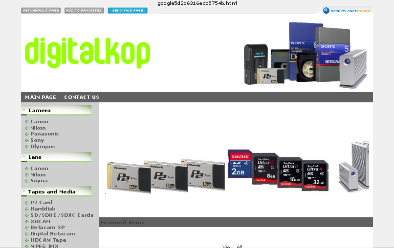 digitalkop.com จำหน่าย camera,canon,nikon,hdv,dvcam,betacam,xdcam battery harddisk รูปที่ 1