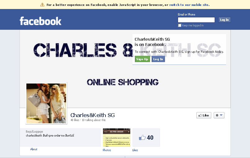 รับพรีออเดอร์กระเป๋าcharles&keith จากประเทืสิงคโปร์ รับประกันสิ้นค้าแท้100%	 รูปที่ 1