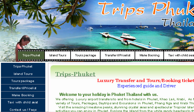 Trips-phuket,Airport transfer,Car rental with driver,Taxi with child seat รูปที่ 1