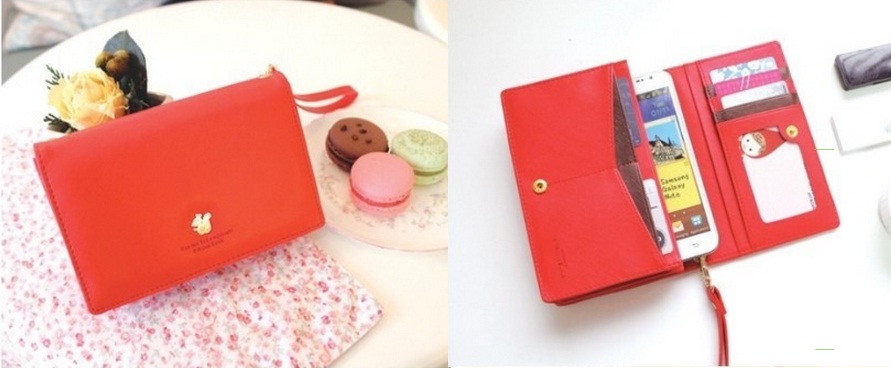 Smart mini multi bag กระเป๋าใส่มือถือ Samsung note รุ่นกระดุมกระรอก รูปที่ 3