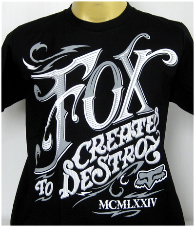 เสื้อยืด skateboards ฟ๊อกซ์ Fox Size M ลายสวย FJ28 เสื้อ สเก็ต skate famous obey Vans รูปที่ 7