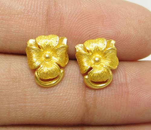 ต่างหู PRIMA GOLD ทอง 99.99 ลายดอกไม้ นน. 4.00 g รูปที่ 7