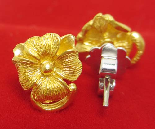ต่างหู PRIMA GOLD ทอง 99.99 ลายดอกไม้ นน. 4.00 g รูปที่ 3