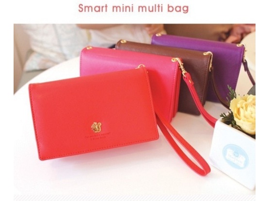 Smart mini multi bag กระเป๋าใส่มือถือ Samsung note รุ่นกระดุมกระรอก รูปที่ 1