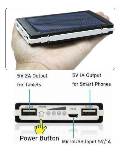 ที่ชาร์จแบตโซล่าร์เซลล์ ความจุั้ขั้นเทพ 10,000mAh (Dual Port)  รูปที่ 3