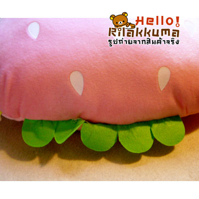 ลดถูกมาก หมอนหน้าหมี Korilakkuma สตอเบอร์รี่ สีชมพู รูปที่ 3
