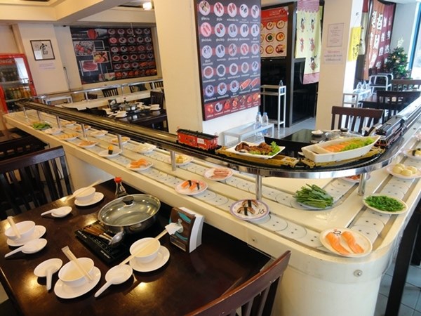 ขายสายพานซูชิจานหมุน+รถไฟส่งอาหาร พร้อมอุปกรณ์ทั้งหมด รูปที่ 3